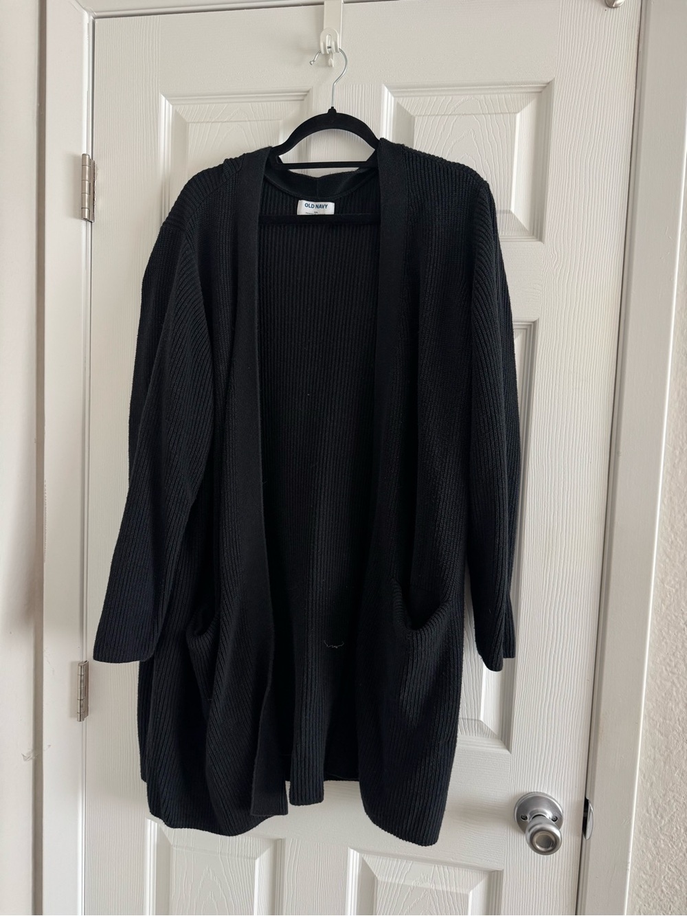 Old Navy Black Open Cardigan with Front Pockets